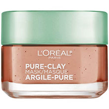 Load image into Gallery viewer, L'Oreal Paris Skincare Pure Clay Face Mask with Red Algae for Clogged Pores to Exfoliate And Refine Pores, Clay Mask, at home face mask, 1.7 oz.