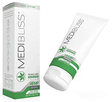 Load image into Gallery viewer, MediBliss Hemp Pain Relief Cream - Fast Acting & Long Lasting - Relieves Muscle, Joints, Arthritis, Neck, Knee and Back Pain & Inflammation - 2000mg Hemp Oil with Arnica, MSM, Aloe, Lavender Oil, 2 oz