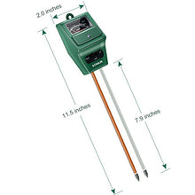 Load image into Gallery viewer, SONKIR Soil pH Meter, MS02 3-in-1 Soil Moisture/Light/pH Tester Gardening Tool Kits for Plant Care, Great for Garden, Lawn, Farm, Indoor & Outdoor Use (Green)