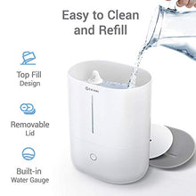 Load image into Gallery viewer, GENIANI Top Fill Cool Mist Humidifiers for Bedroom & Essential Oil Diffuser - Smart Aroma Ultrasonic Humidifier for Home, Baby, Large Room with Auto Shut Off, 4L Easy to Clean Water Tank (White)