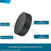 Load image into Gallery viewer, Apobob 6.6 LbS Motorized Rotating Display Stand, Display Turntable Stand Work with Battery/USB Power Supply, 360 Degree Electric Rotating Turntable for Photography Products, Shoes, Jewelry, 3D Models