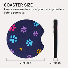 Load image into Gallery viewer, Car Cup Coasters 4 Pack Universal Non-Slip Car Coasters for Cup Holders Cute Car Coasters with Finger Notch for Easy Removal Car Interior Decor Accessories for Women & Men