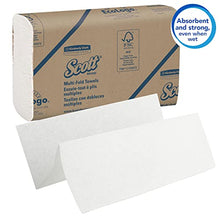 Load image into Gallery viewer, Scott Essential Multifold Paper Towels (01804) with Fast-Drying Absorbency Pockets, White, 16 Packs / Case, 250 Multifold Towels / Pack