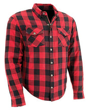 Load image into Gallery viewer, Milwaukee Performance MPM1631 Men's Armored Checkered Flannel Biker Shirt with Aramid by DuPont Fibers - Medium