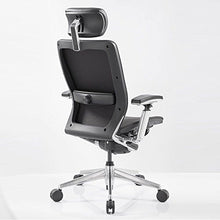 Load image into Gallery viewer, IC2 Mesh Black Shell Ergonomic Computer Chair with Headrest Dimensions: 25.5-27.5"W x 28"D x 45-52"H Seat Dimensions: 19"Wx17-19"Dx16-21"H Black Mesh/Black/Black Poly Shell/Chrome Arms and Base