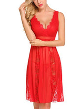 Load image into Gallery viewer, Avidlove Chemise Nightgowns Sexy Babydoll Lingerie Bridal Sleepwear Nighty Red, L