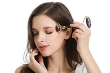 Load image into Gallery viewer, Amethyst Roller by Esmee Luxury Facial Massager Stone Roller Purple Jade Roller Real and Natural Amethyst Crystal Anti-aging Face Slimming and Depuffing Beauty Tool for Face and Eyes