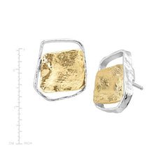 Load image into Gallery viewer, Silpada 'Golden Sands' Stud Earrings in Sterling Silver & 14K Gold Plate