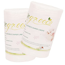 Load image into Gallery viewer, wegreeco 100% Bamboo Unscented Diaper Liners - Fragance Free and Chlorine Free - 100 Sheets Per Roll ( 2 Roll, Bamboo)