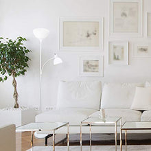 Load image into Gallery viewer, Simple Designs Home LF2000-WHT Floor Lamp with Reading Light, White