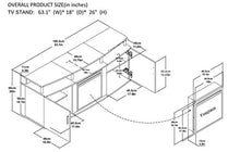 Load image into Gallery viewer, Ameriwood Home Carson Electric Fireplace TV Console for TVs up to 70", Cherry
