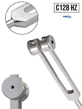 Load image into Gallery viewer, AMT 128 Hz Medical-Grade Tuning Fork Instrument with Fixed Weights, Non-Magnetic Aluminum Alloy (C 128)