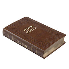 Load image into Gallery viewer, KJV Holy Bible, Giant Print Standard Size Faux Leather Red Letter Edition - Ribbon Marker, King James Version, Medium Brown