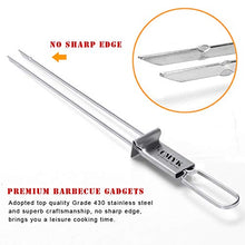 Load image into Gallery viewer, CMYK Barbecue Skewers, 6-Pack 13" Stainless Steel Grilling Skewers with Slider, Reusable Metal BBQ Shish Kebab Skewer Sticks