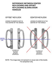 Load image into Gallery viewer, Sliding Glass Patio Door Handle Set, Mortise Type, Keyed, White, 3-15/16" Screw Holes
