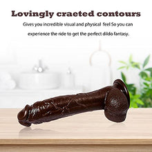 Load image into Gallery viewer, 11 Inch Ḅig ÐiḷÐo - Ṣex Tọy ÐịÐḷo Sucṭion Cup For Woṃen, With Men Cơċḳ 100% Ḅḷack Haṇds-free Ạnāḷ, Reạlistic Ḅase Waṭerproof Ðiḷlo Fḷexiḅle