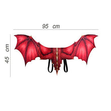 Load image into Gallery viewer, Coedfa Halloween Costume Party Decorations, Halloween Props, Halloween Supplies Halloween Cosplay Fantasy Halloween Dinosaurio Dragon Costume Cosplay Animal Wing Accessory (Red)