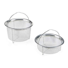 Load image into Gallery viewer, Instant Pot Set of Two Mesh Steamer Baskets (Large and Small) Bundle with Instant Pot 7-Inch Nonstick Round Pan (2 Items)