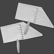 Load image into Gallery viewer, Skeleteen Costume White Gangster Spats - Roaring 20s Steampunk Dress Up Faux Leather Costume Shoe Cover White Spats with Silver Studs for Adults