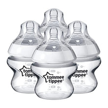 Load image into Gallery viewer, Tommee Tippee Closer to Nature Baby Bottle, Anti-Colic, Breast-like Nipple, BPA-Free - Extra Slow Flow, 5 Ounce (4 Count), Translucent (522568)