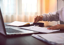 Load image into Gallery viewer, AmazonBasics 10-Sheet Capacity, Non-Slip, Office Stapler with 1000 Staples, Black