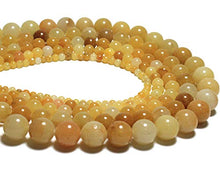 Load image into Gallery viewer, Natural Stone Beads 100pcs 8mm Yellow Aventurine Round Genuine Real Stone Beading Loose Gemstone Hole Size 1mm DIY Smooth Beads for Bracelet Necklace Earrings Jewelry Making (Yellow Aventurine, 8mm)