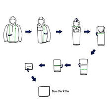 Load image into Gallery viewer, BALEAF Men's Waterproof Cycling Running Rain Jacket with Hooded Lightweight Packable Raincoat Biking Hiking Windbreaker Black Size L