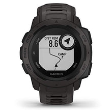 Load image into Gallery viewer, Garmin Instinct, Rugged Outdoor Watch with GPS, Features GLONASS and Galileo, Heart Rate Monitoring and 3-Axis Compass, Graphite