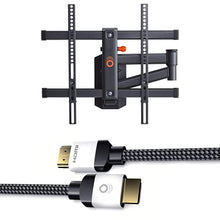 Load image into Gallery viewer, ECHOGEAR Swivel Full Motion TV Wall Mount for TVs Up to 60" & New Ultra High Speed 6 Foot HDMI 2.1 Cable