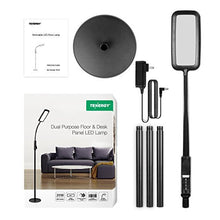 Load image into Gallery viewer, Tenergy LED Floor Lamp Desk Lamp, 2-in-1 Dimmable Task Lamp with 4 Color Temperatures, 5 Dimming Levels, 60-Min Timer, Flexible Gooseneck, Touch Control Floor Lamp for Reading/Crafting, 2000 Lumens