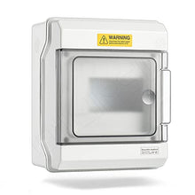 Load image into Gallery viewer, QILIPSU IP65 Clear Cover 6 Way Power Distribution Box with Bus Bars and DIN Rail for Miniature Circuit Breaker, PC Plastic (6 Way)