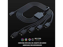Load image into Gallery viewer, Cooler Master 1-to-5 ARGB Splitter Cable / 5V - Support 3-pin Addressable RGB - LED Sync Cable for MasterFan/MasterLiquid ARGB Series Support(ARGB 1-to-5 Splitter)