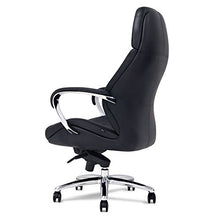 Load image into Gallery viewer, Gates Genuine Leather Aluminum Base High Back Executive Chair - Black