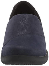 Load image into Gallery viewer, Clarks Women's Sillian 2.0 Eve Loafer, Navy Synthetic Combi, 7.5W