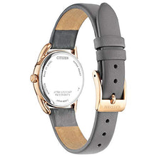 Load image into Gallery viewer, Citizen Eco-Drive Casual Quartz Womens Watch, Stainless Steel with Leather strap, Gray (Model: FE1218-05H)