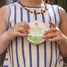 Load image into Gallery viewer, Raw Elements Baby + Kids SPF 30 Organic Sunscreen Lotion Non-Nano Zinc Oxide, Reef-Safe, Cruelty-Free, Gentle and Moisturizing, Zero Waste Tin, 3oz