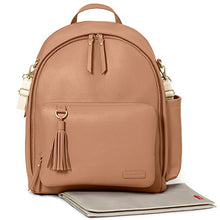 Load image into Gallery viewer, Skip Hop Diaper Bag Backpack: Greenwich Multi-Function Baby Travel Bag with Changing Pad and Stroller Straps, Vegan Leather, Caramel