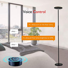 Load image into Gallery viewer, Shalomlite Sky LED Torchiere Floor Lamp, WiFi Smart Remote Control Tall Standing Modern Pole Light for Living Rooms, Bedroom&Offices, Dimmable Uplight Compatible with Amazon Alexa&Google Assistant