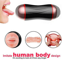 Load image into Gallery viewer, YOURUOMEI 2-en-1 Sensación Real Realista Ṗôckét Pušsÿ Juguetes para Hombre con Taza Juguete Relajación Abultada Interna 3D para Mejorar la Sensibilidad Los Hombres Regalo Novio,Black