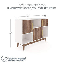 Load image into Gallery viewer, Nathan James Ellipse Multipurpose Display Storage Unit, TV Stand, White