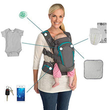 Load image into Gallery viewer, Infantino Carry On Baby Carrier with 6 Pockets for Diapers, Wipes, Pacifier, Phone & Keys and Ergonomic Seat