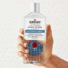 Load image into Gallery viewer, Cremo Rich-Lathering Blue Cedar & Cypress Body Wash, A Woodsy Scent with Notes of Lemon Peel, Cypress and Cedar, 16 Fl Oz (2-Pack)