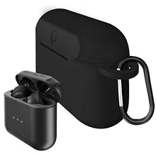 Load image into Gallery viewer, Geekria Portable Silicone Case for Indy True Wireless in-Ear Earbud, Charging Case, Protective Carrying Case Travel Bag, Anti-Lost & Shockproof Easy Carrying Protective Case with Keychain (Black)