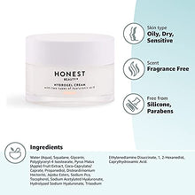 Load image into Gallery viewer, Honest Beauty Hydrogel Cream with Two Types of Hyaluronic Acid & Squalane OilFree, Synthetic, Dermatologist Tested, Cruelty Free, Fragrance Free, 1.7 Fl Oz
