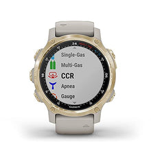 Load image into Gallery viewer, Garmin Descent Mk2S, Smaller-Sized Watch-Style Dive Computer, Multisport Training/Smart Features, Light Gold with Light Sand Silicone Band, (010-02403-00)
