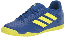 Load image into Gallery viewer, adidas Men's Super Sala 2 Soccer Shoe, White/Bold Aqua/Bold Aqua, 13.5