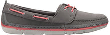 Load image into Gallery viewer, Clarks Women's Step Maro Sand Boat Shoe, Dark Grey Textile, 8.5 Medium US