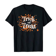 Load image into Gallery viewer, WPOtee Women Plus Size Halloween Graphic Shirt Letter Pumpkin Black Print Short Sleeve Tree Holiday Shirts Tops