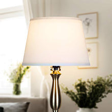 Load image into Gallery viewer, Brightech Gabriella LED Floor Lamp - Free Standing Elegant Style - Tall Pole Light for Living Room, Office Or Bedroom- Modern Upright Light with Fabric Shade - LED Bulb Included - Silver
