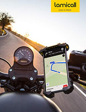 Load image into Gallery viewer, Lamicall Bike Phone Holder, Motorcycle Phone Mount - Adjustable Scooter Phone Holder for iPhone 12 Mini, 12 Pro Max, 11 Pro Max Xs XR 8 X 8P 7 7P 6S, Samsung S10 S9 S8, Huawei, All 4.7-6.8 Devices
